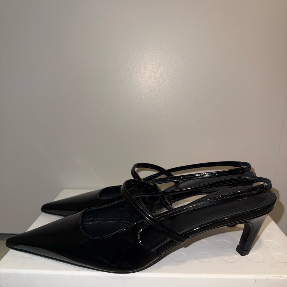 Toteme Sharp Slingback Pumps, 39, Black - Picture 8 of 17